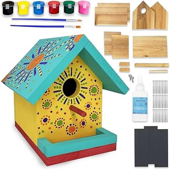 Jr Bird House Kit | DIY Birdhouse Kits Made of Cedar Wood for Outdoors | - Picture 7 of 7
